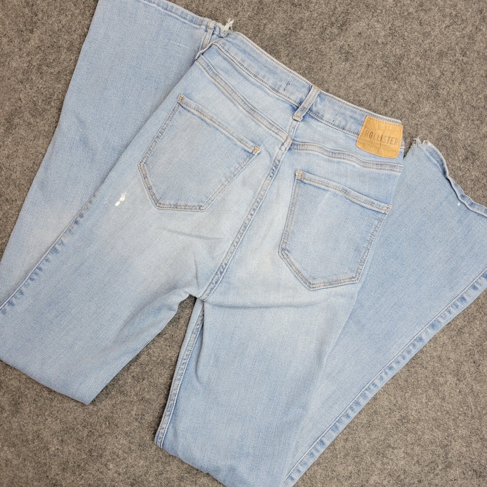 Hollister Jeans Womens 1R Blue Denim Soft Stretch Higest Rise Bootcut Y2K